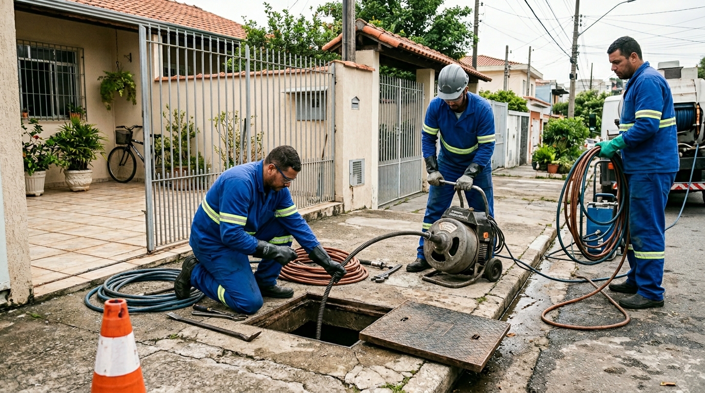 Desentupimento de esgoto em Joinville-SC